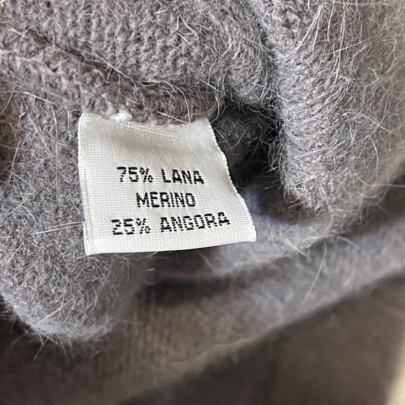 Pierre Bornel Cable Knit Colorblock Sweater Merino Angora Grandpa Cozy Medium - Picture 8 of 8